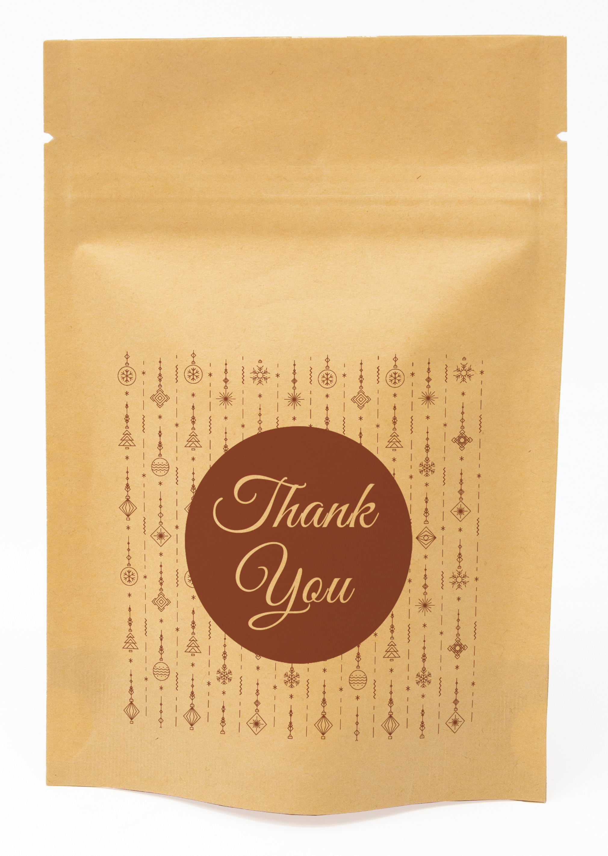 Holiday Red Predesigned Kraft Barrier Pouch (4"W x 6"H x 2"D)