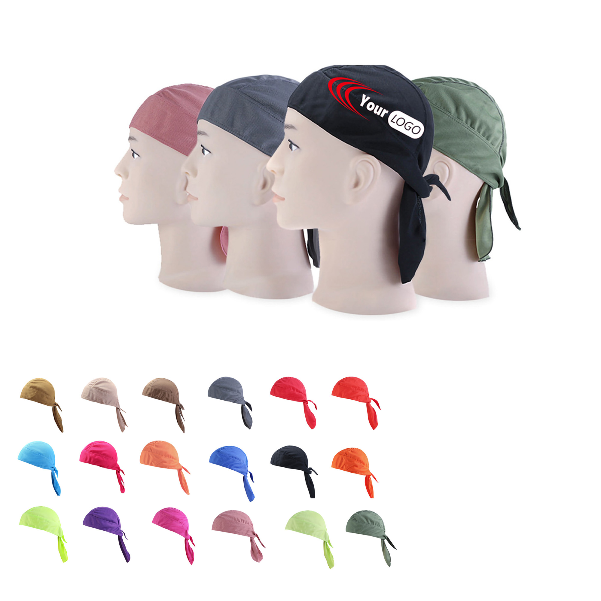 MOQ50 Waves Headwraps Pirate Cap 18