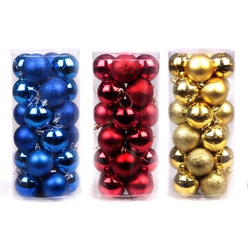 Christmas Tree 4cm 24pcs Decorative Balls