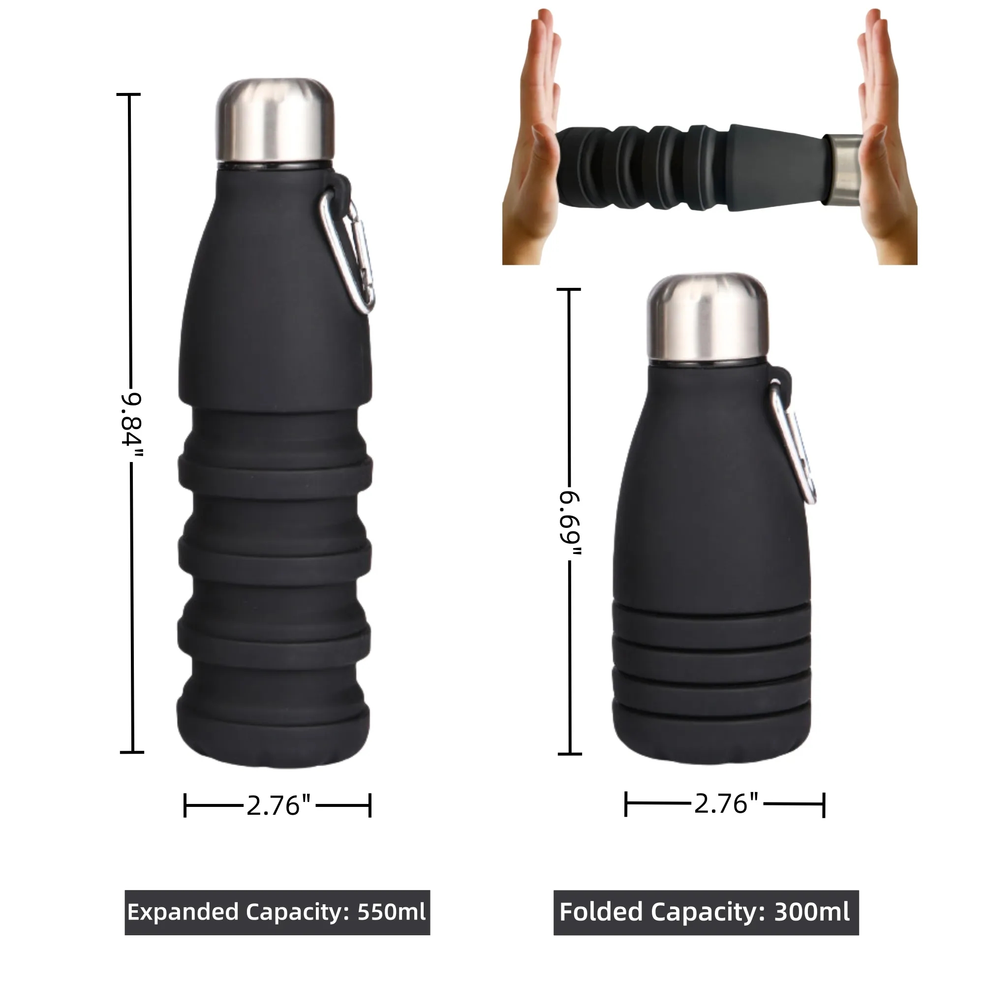 Collapsible Silicone Water Bottle, Outdoor Promo 2