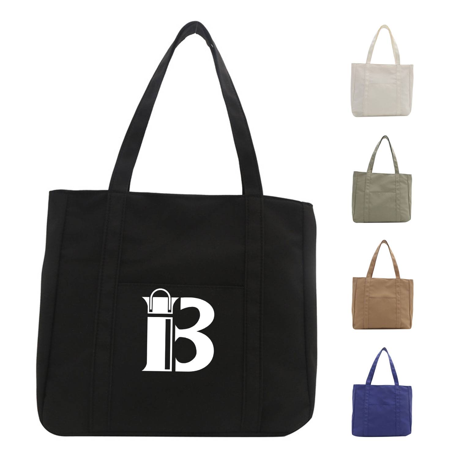 Trendy Large-Capacity Canvas Tote Bag, custom tote bag with logo imprint 2
