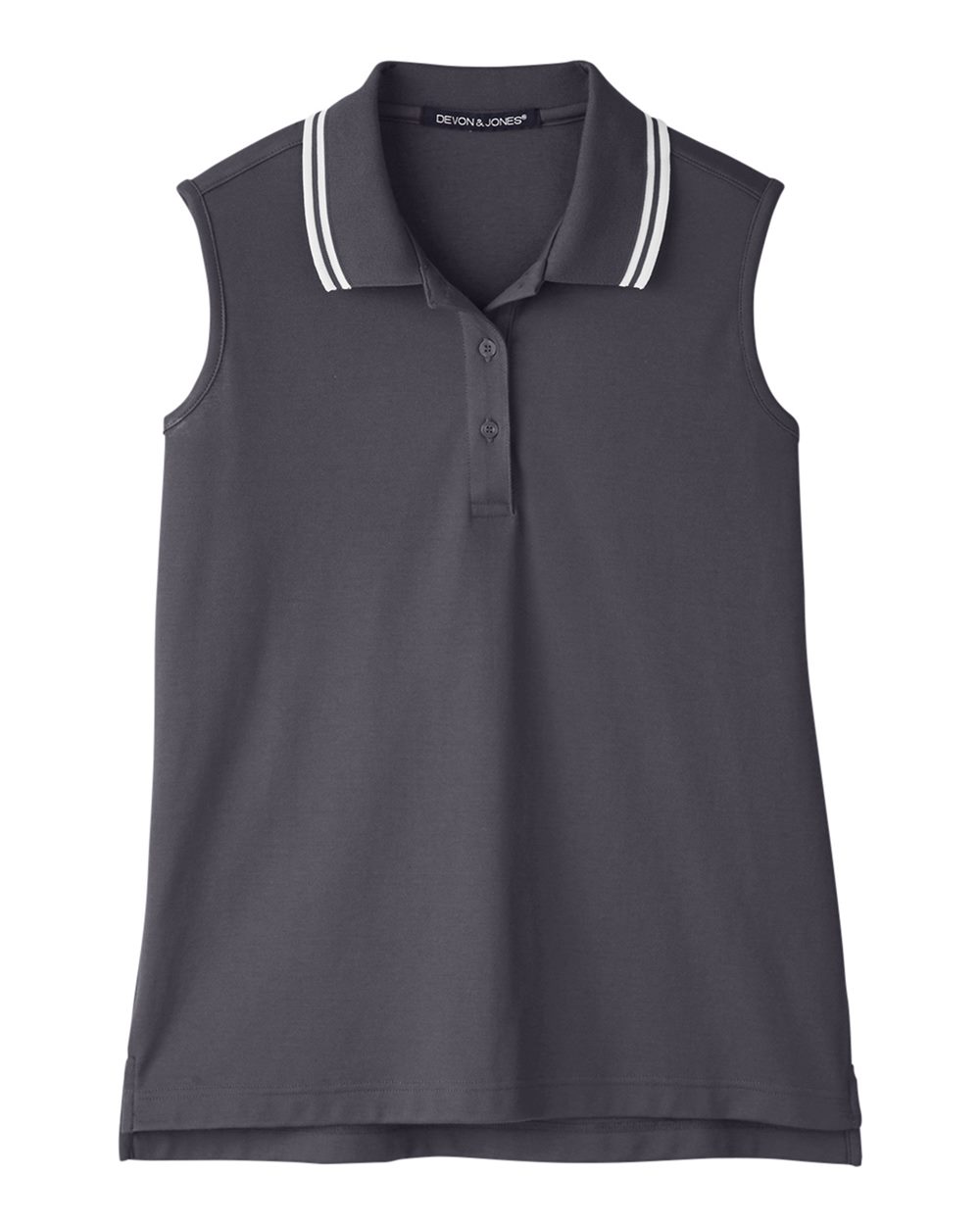 Women's CrownLux Performance® Plaited Tipped Sleeveless Polo - DG20SW 3