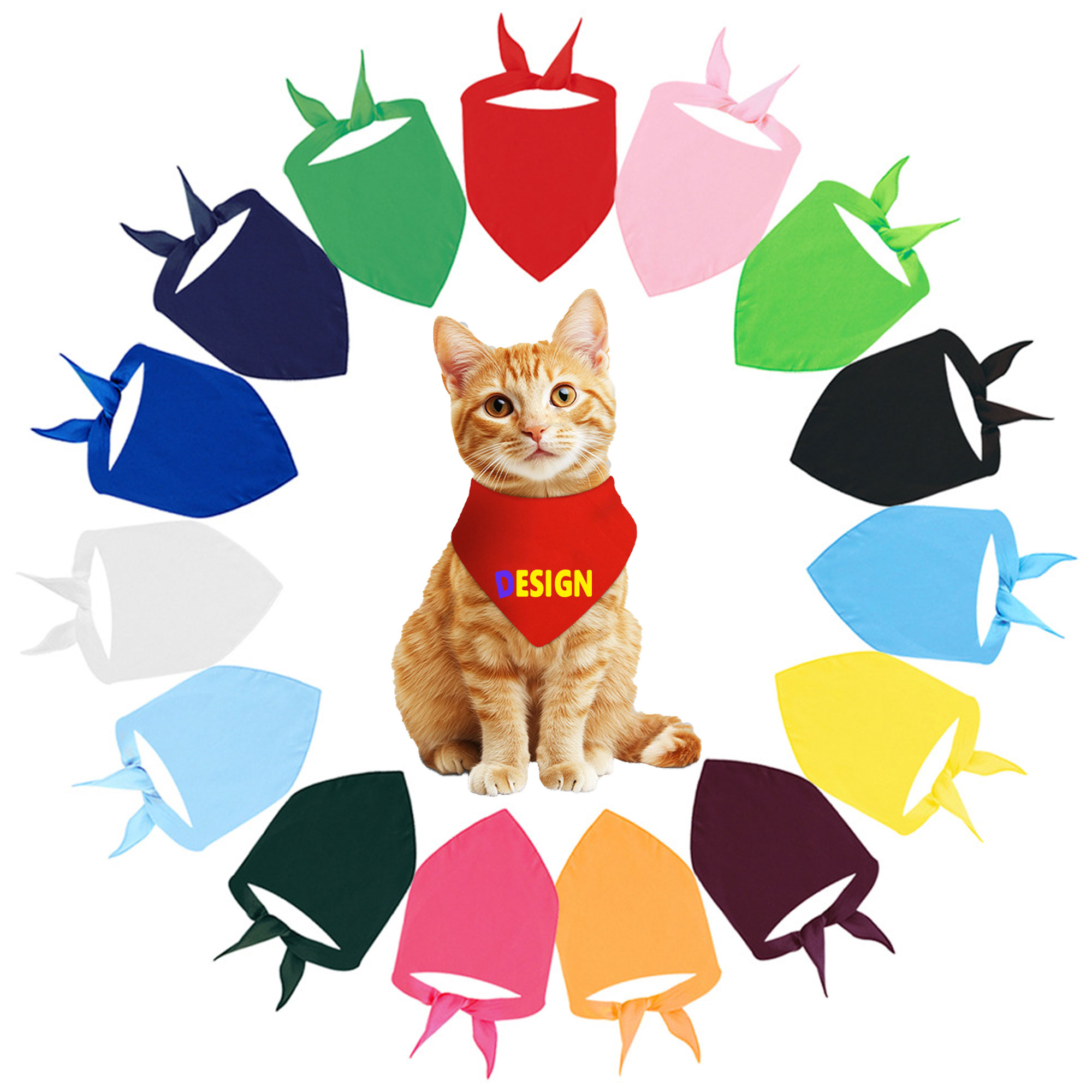 MOQ50 Durable Custom Triangle Dog Bandanas For Everyday Use 2