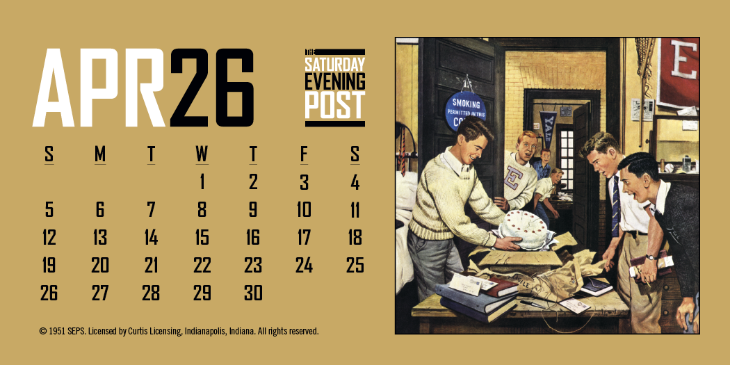 Triumph® Calendars The Saturday Evening Post Desk Calendar 24