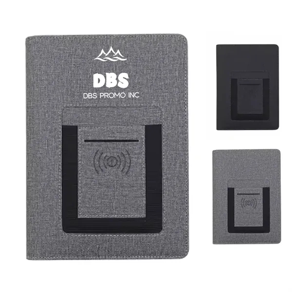 Diary Notebook with Built-in Power Bank and Wireless Charger