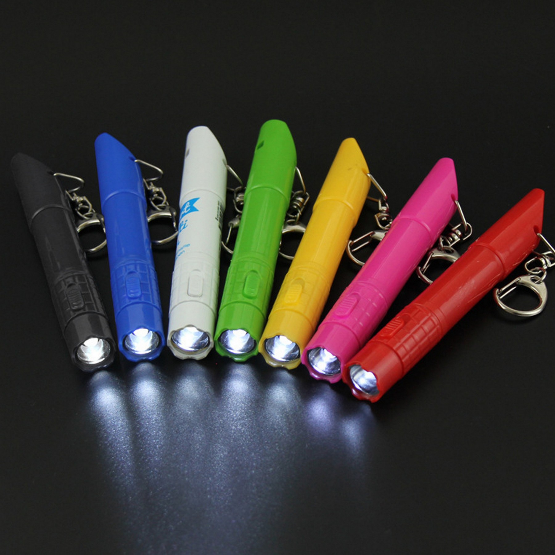 Plastic LED Flashlight Multi-Function Whistle Ballpoint Pen 2