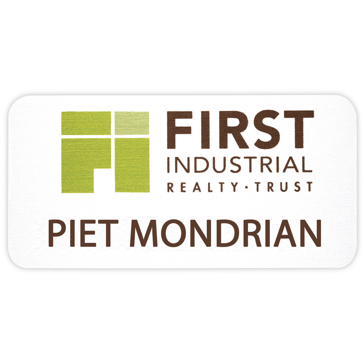 Savannah Custom Metal Name Badge (Custom sized between 3 and 6 sq. in.)