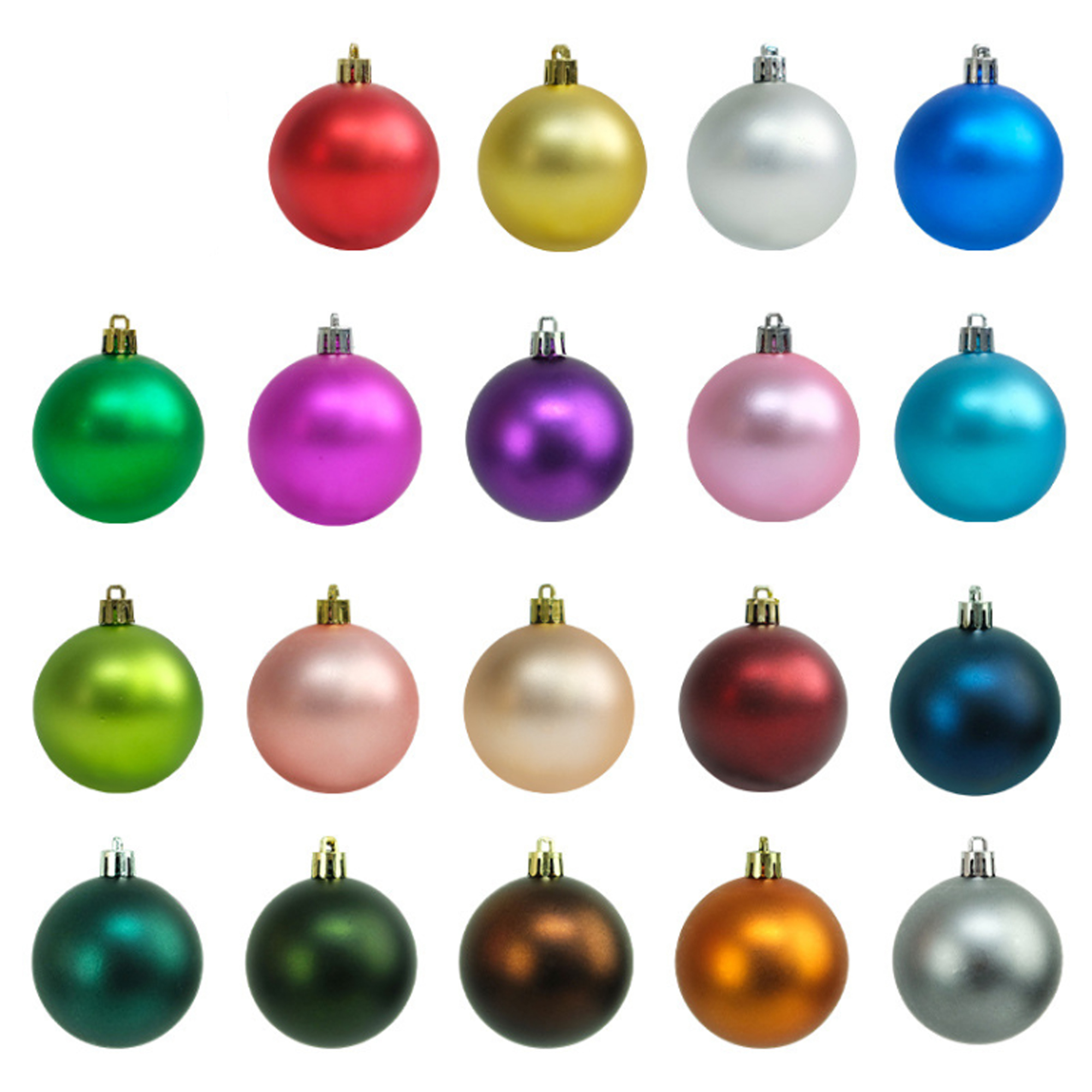 MOQ 50 Colorful Matte Plating Christmas Balls 2