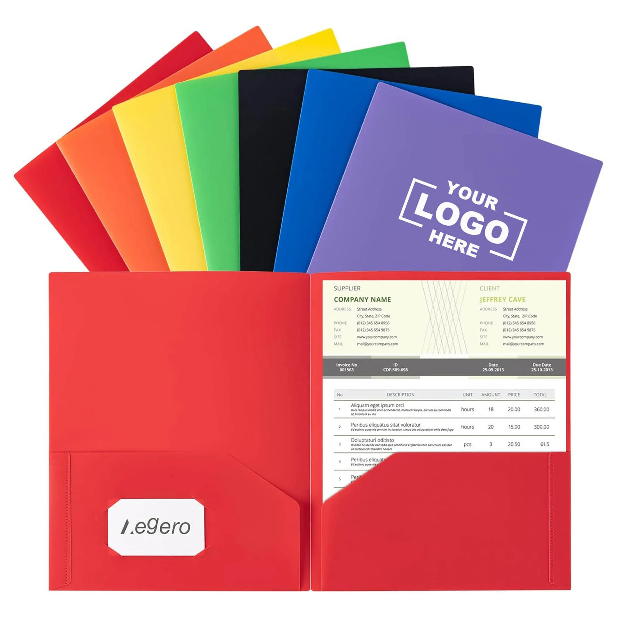 Textured Paper Twin-Pocket Folders