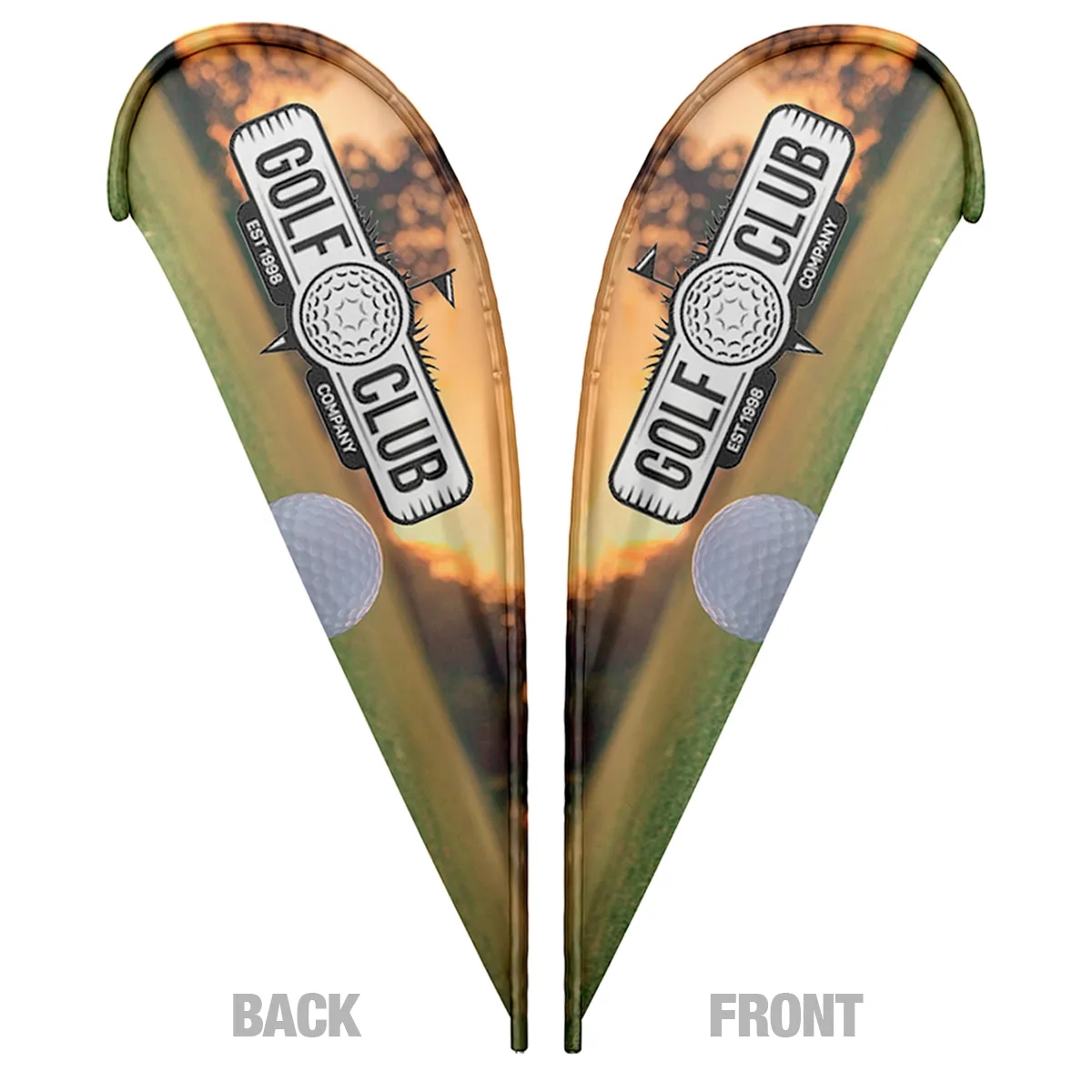 Teardrop Flag Double Sided 10ft Graphic 1