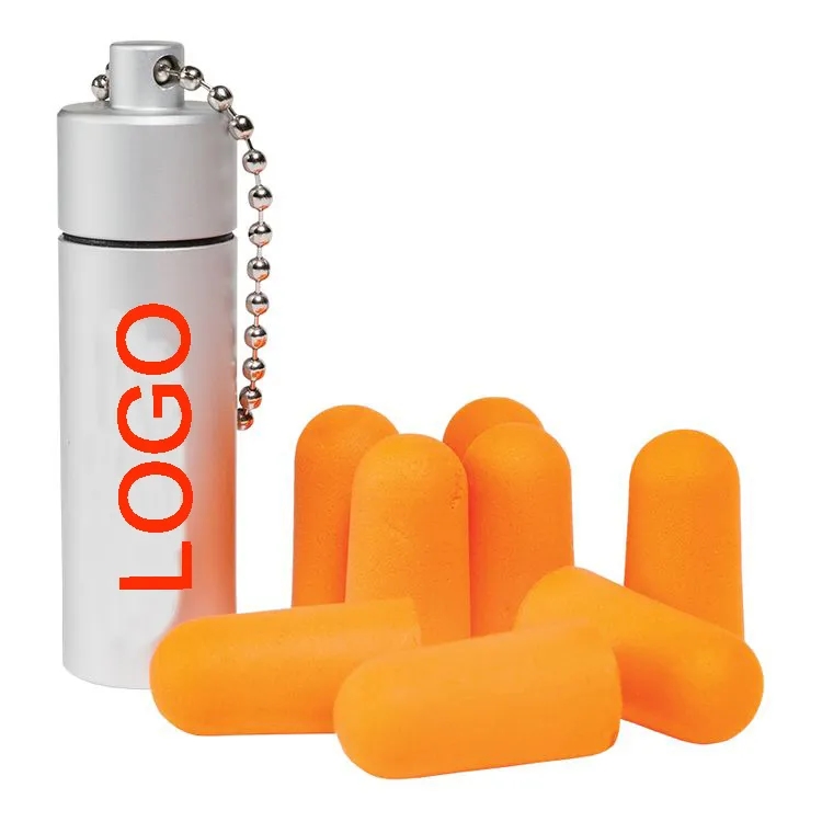 Yellow Ear Plugs with Aluminum Carry Case 2