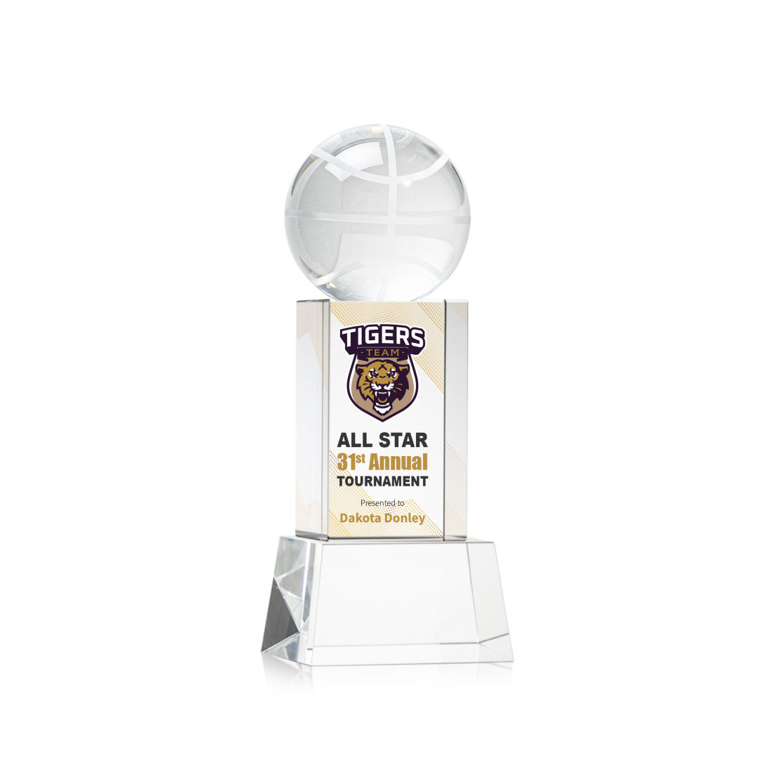 Basketball VividPrint™ Award on Belcroft - Clear 6
