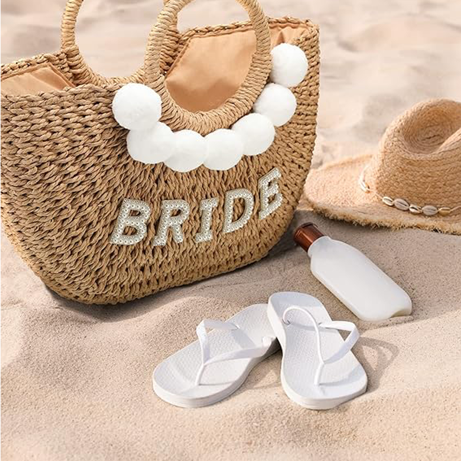 Bride's Flower Girl Woven Tote -Wedding & Bachelorette Party 2