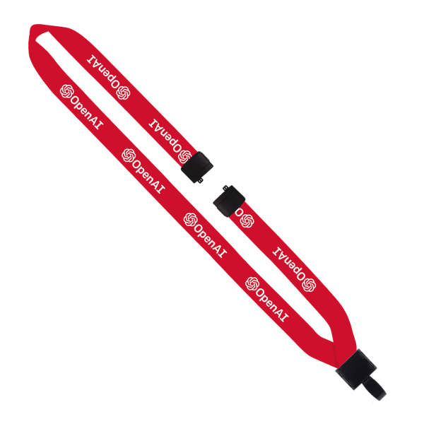 3/4" Polyester Lanyard with Non-Swivel Plastic Hook 29