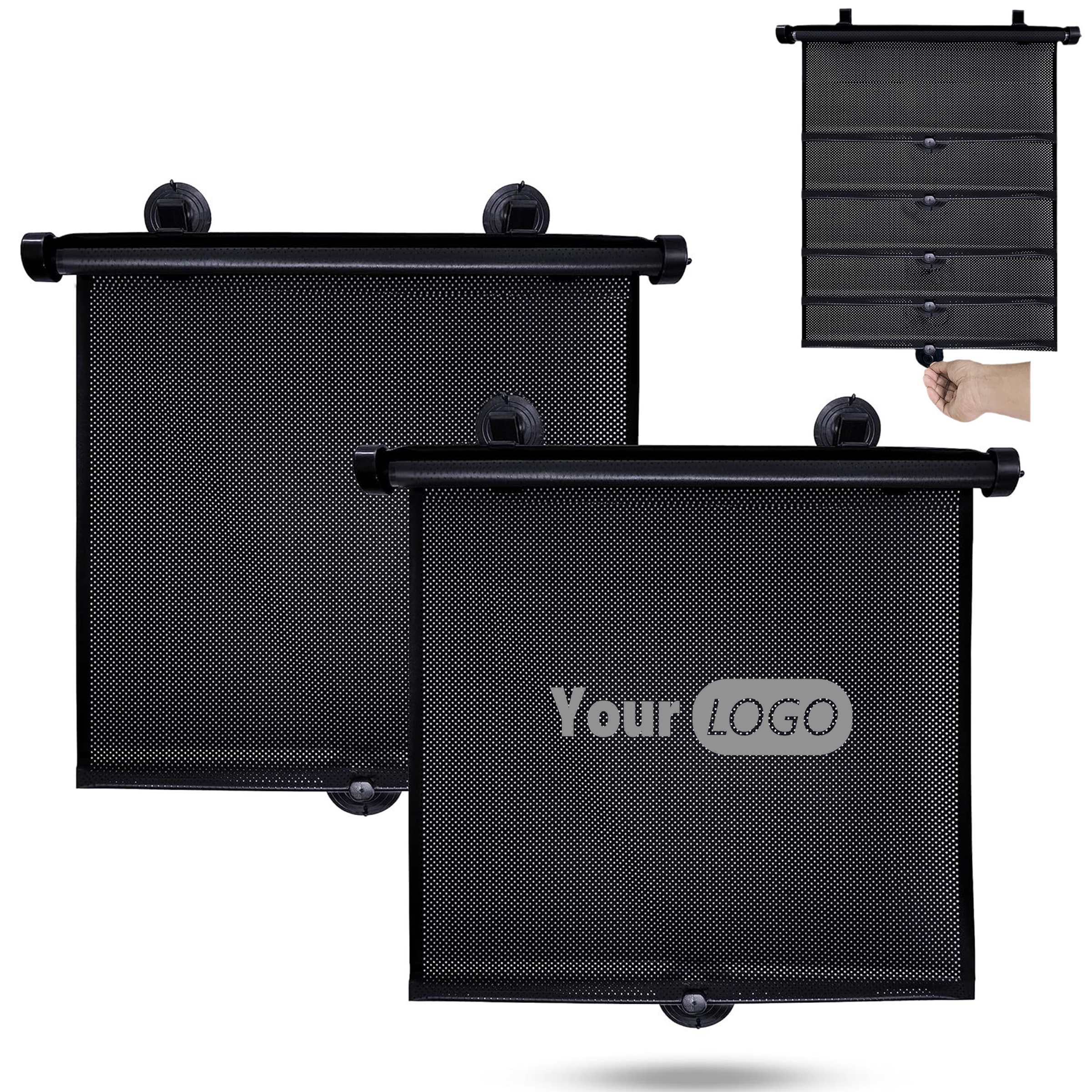 Silicone Car Roller Blind Telescopic Side Sunshade 2