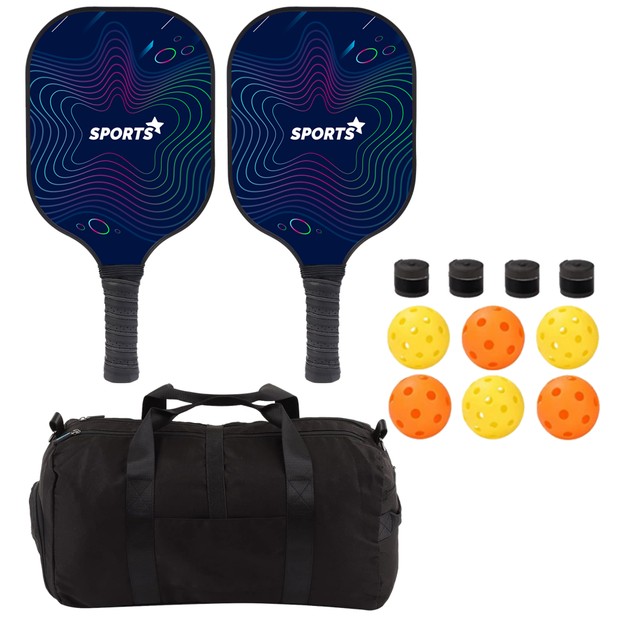 Carbon Fiber Pickleball Set w/ Handle Bag