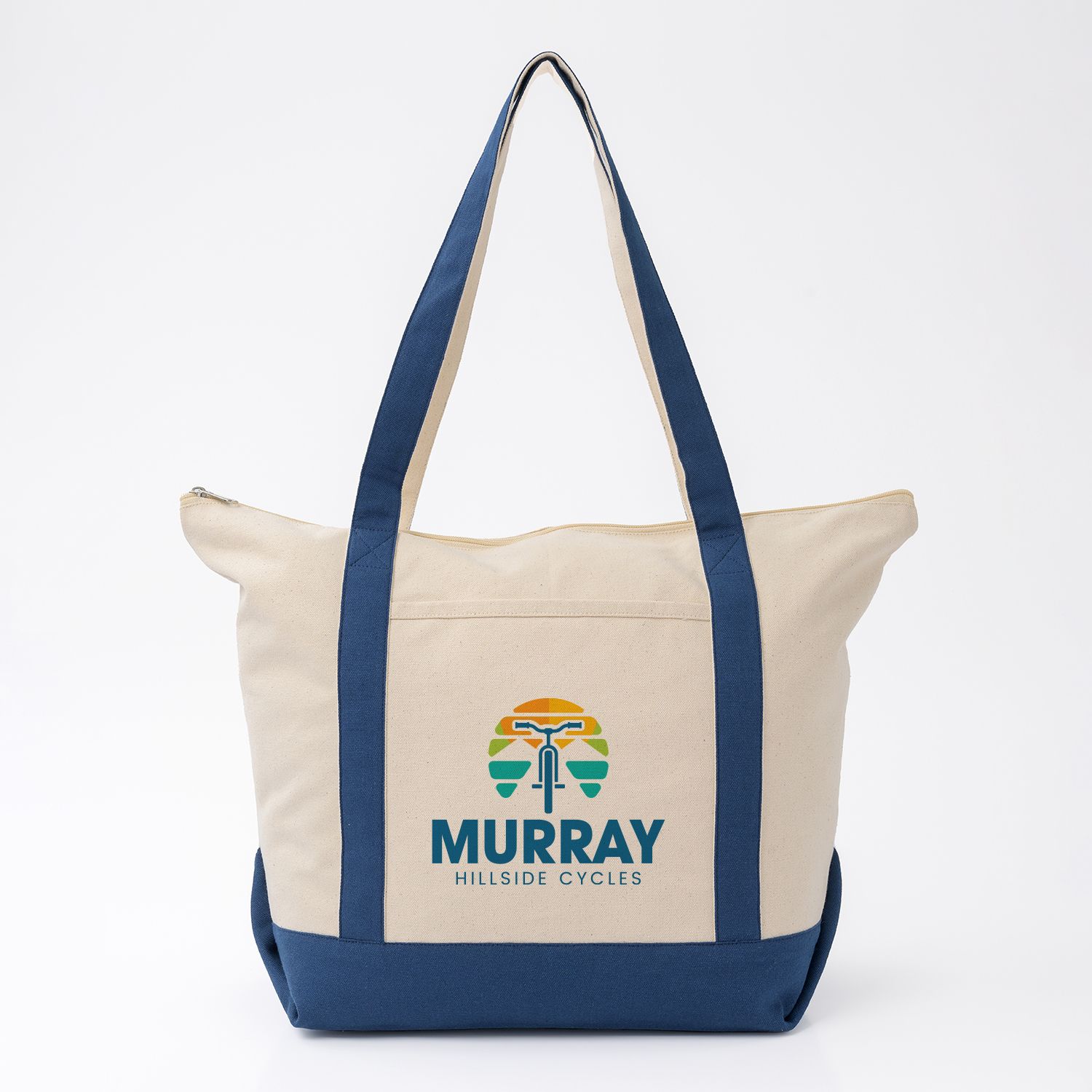 FULL COLOR SARATOGA ZIPPERED COTTON BOAT BAG