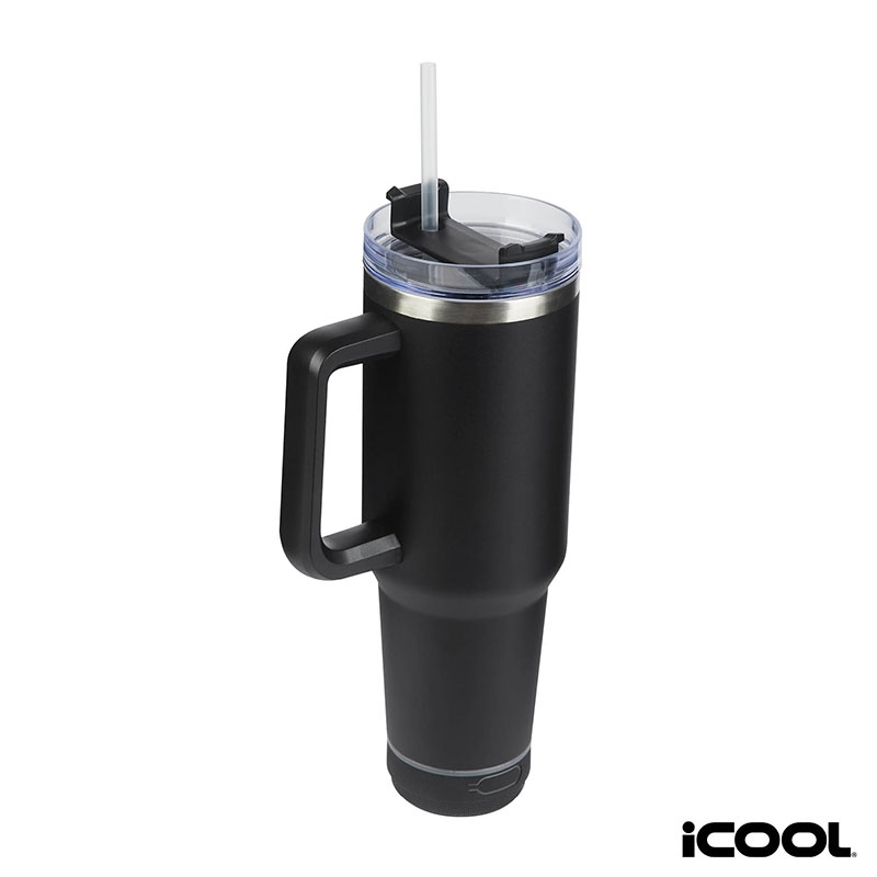 iCOOL® Borrego 40 oz. Double Wall, Stainless Steel Travel Mug with Speaker 2