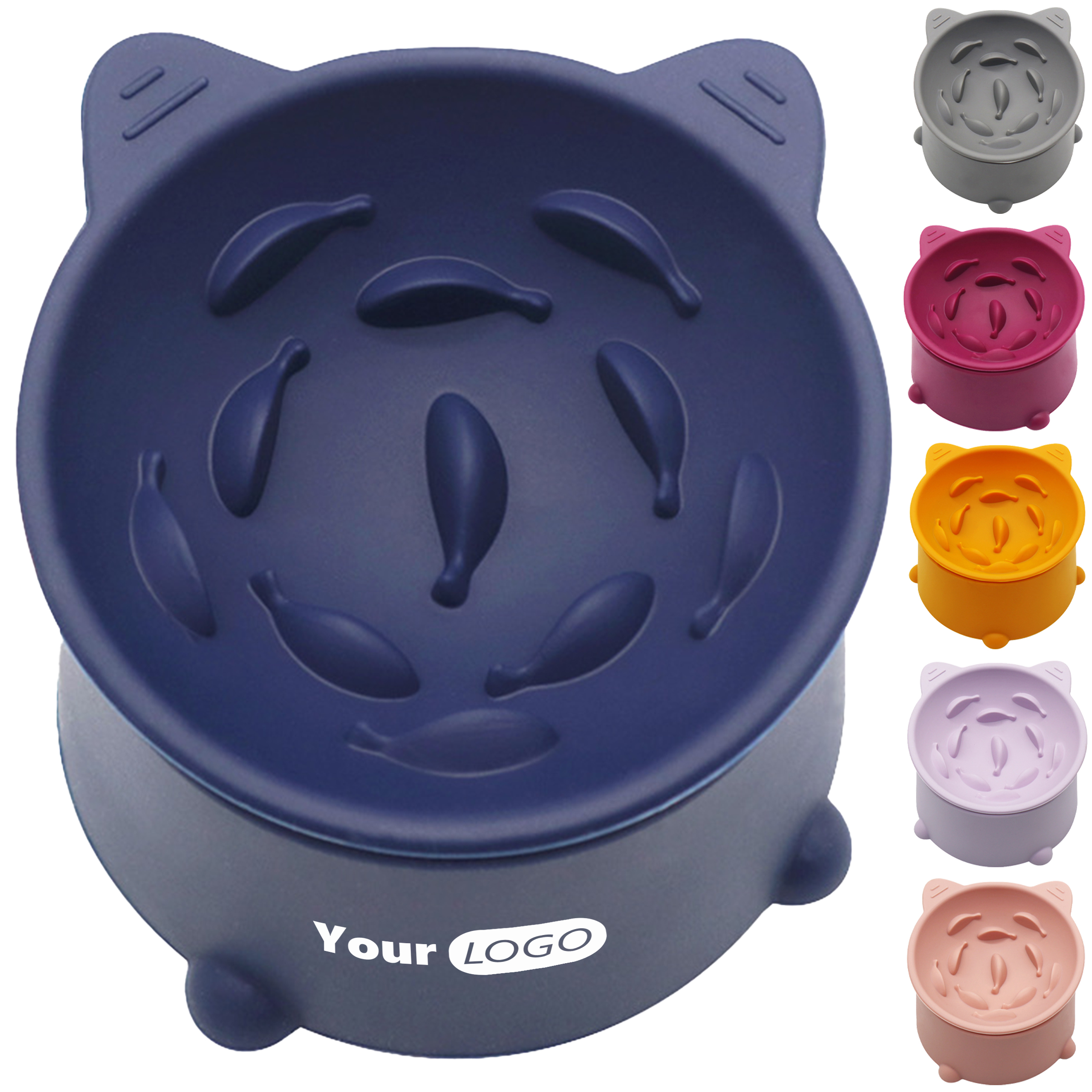 Silicone Adjustable Neck Protection Slow Eating Bowl 6