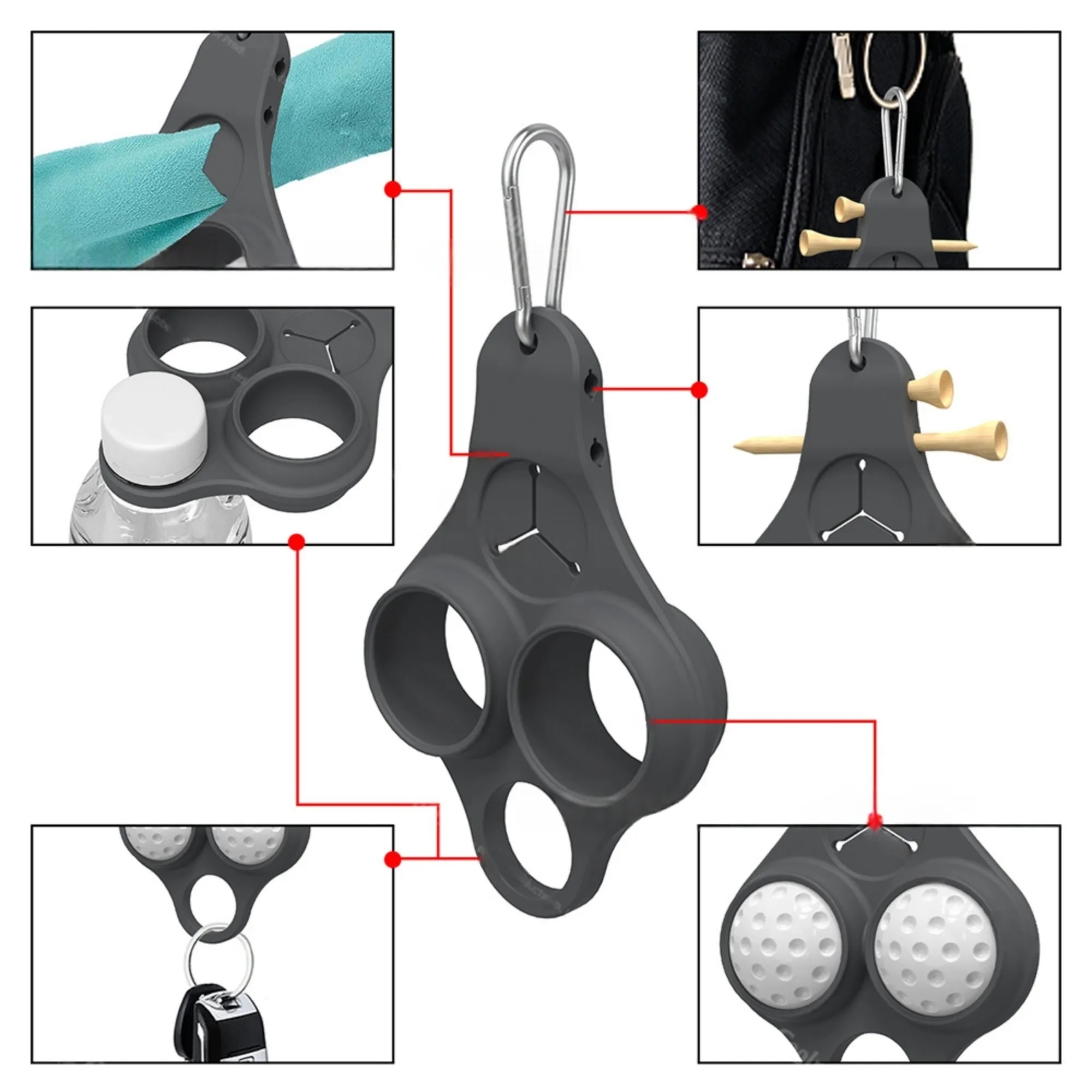 Silicone Golf Ball Holder Sleeve 6