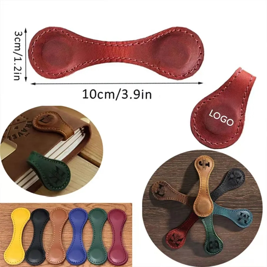 Leather Double-Sided Magnetic Bookmarks 5