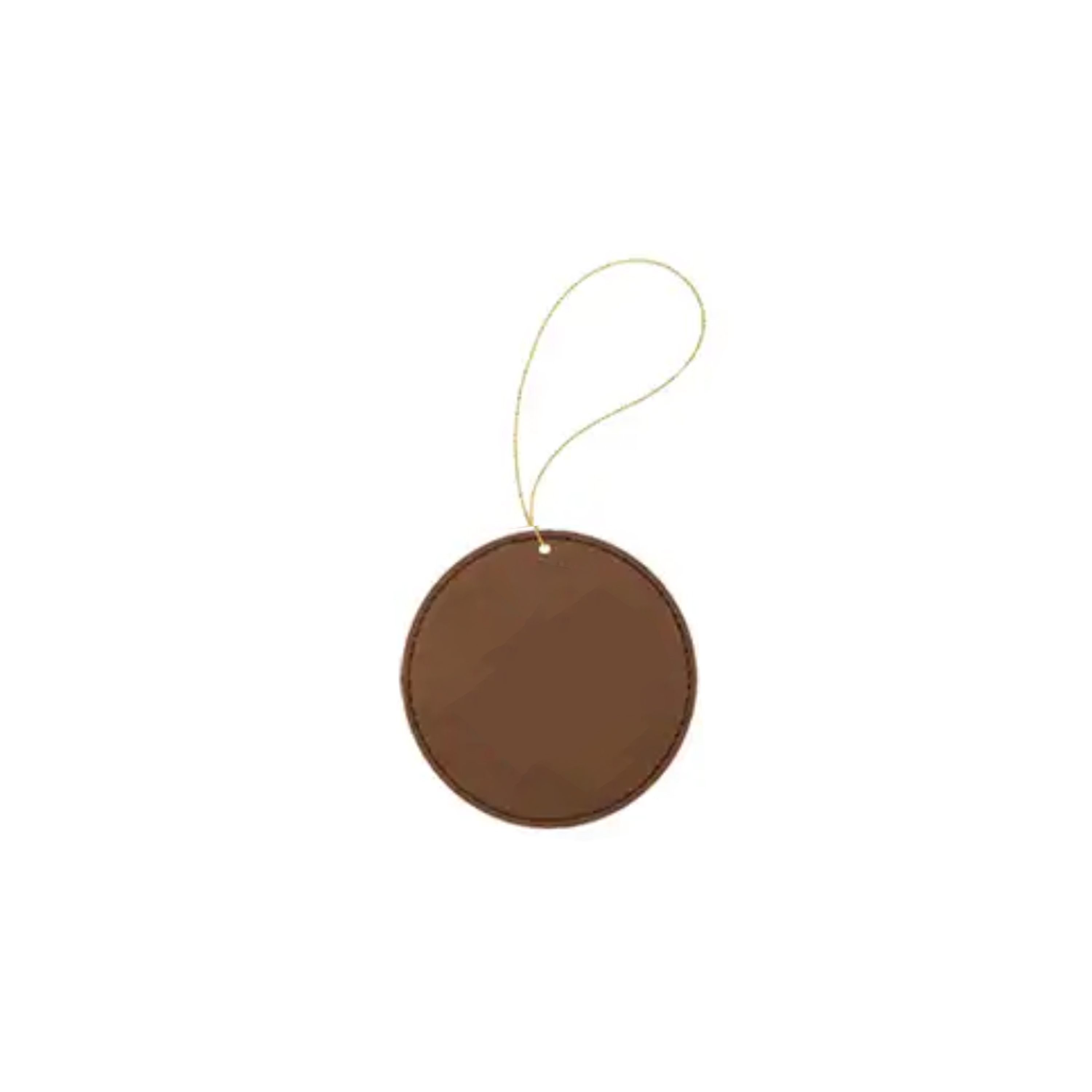 Leatherette Round Ornaments with String 5