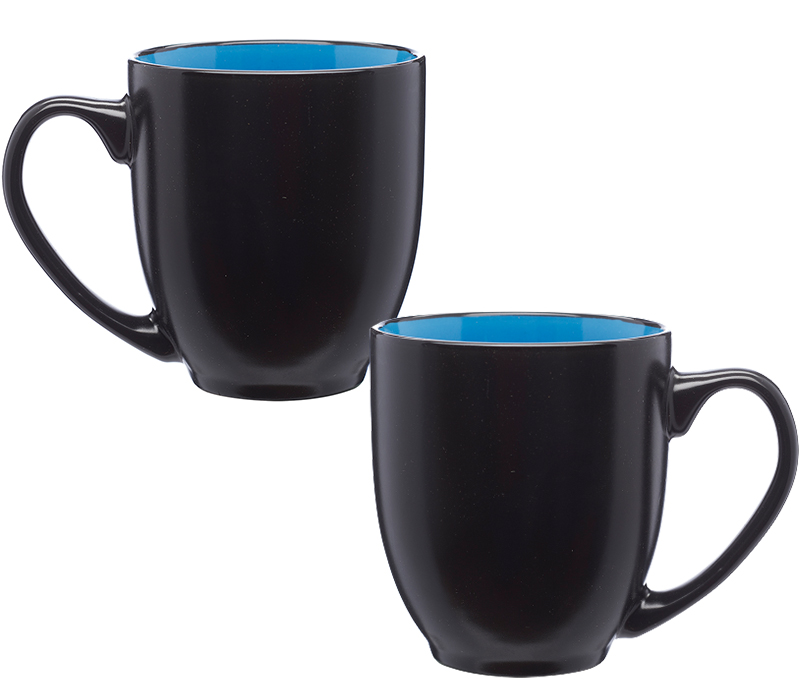 Two-Tone Black Matte Ceramic Mug, 16 oz. 10