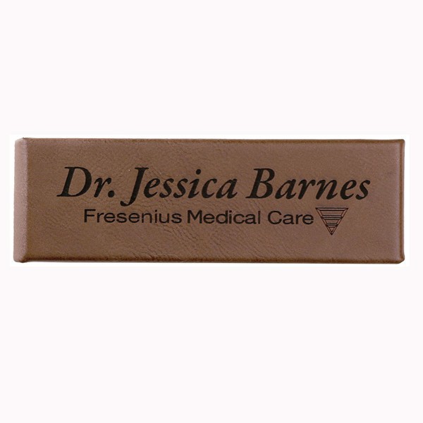 Leatherette Dual Pen Case - Dark Brown Laser Engraved 3
