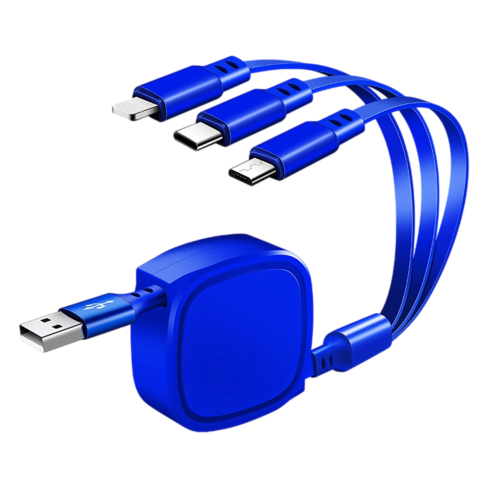 Full Color Stretchable 3" 1 Charging Cable Compact Travel Adapter 5