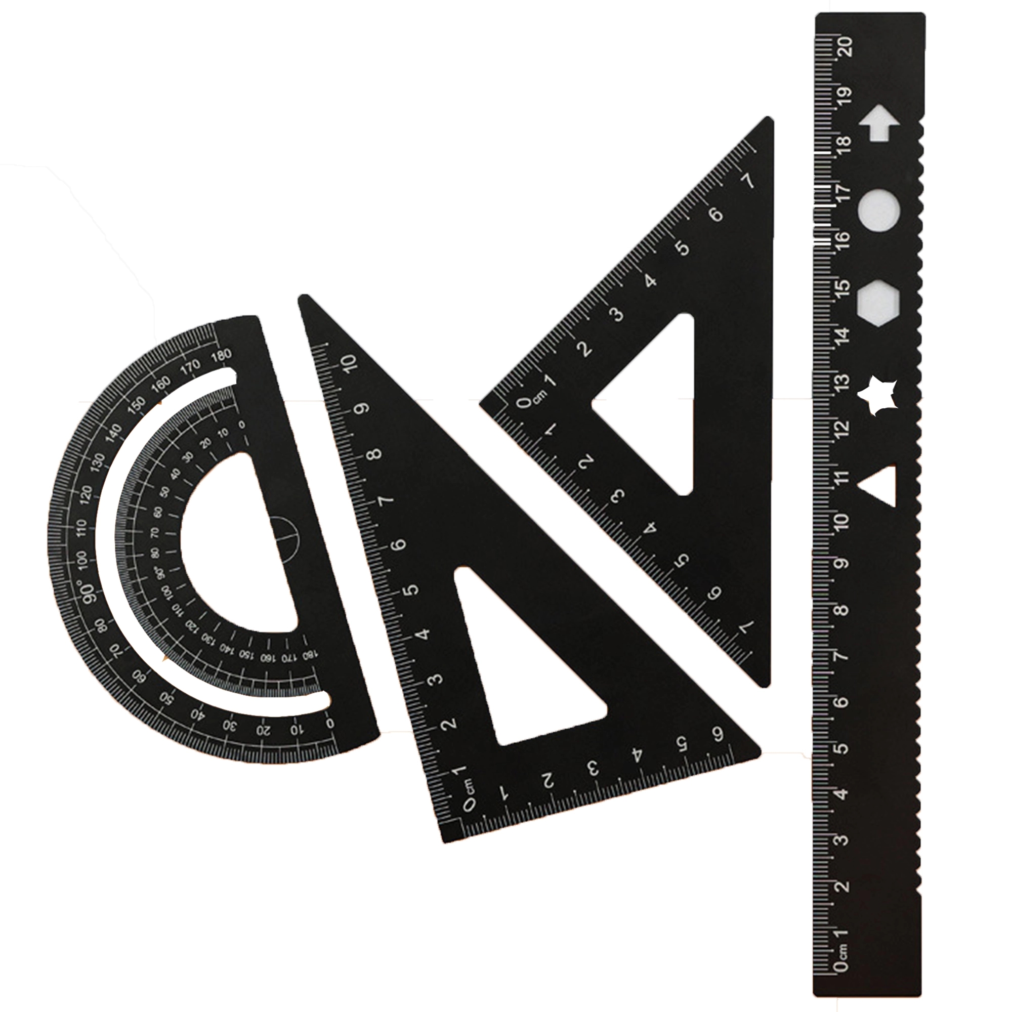 4pcs Math Geometry Ruler Set With Box 2