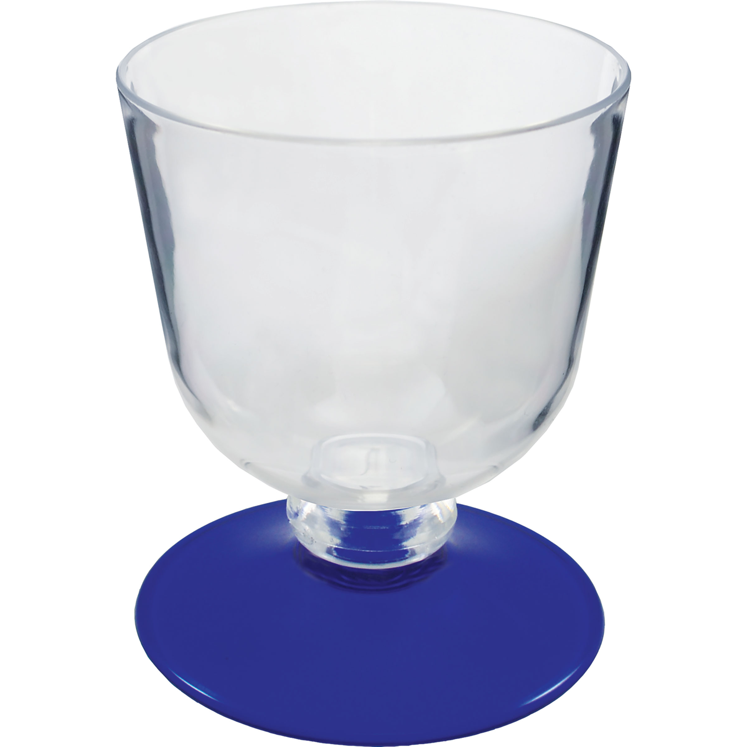 7oz Short Stem Plastic Wine Glass with Your Choice of Base Color 14