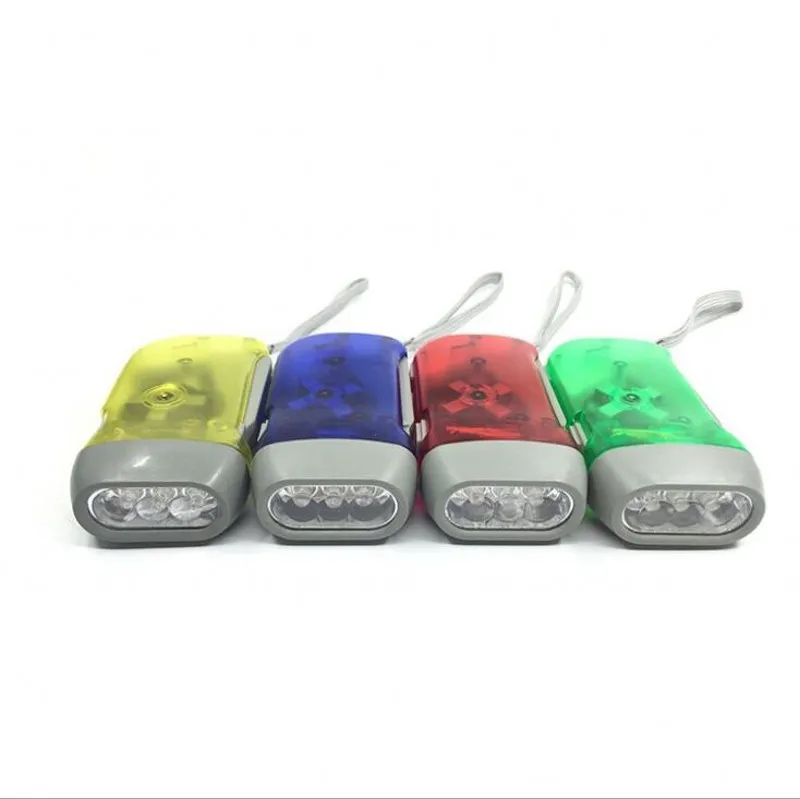 3 Led Hand Press Wind Up Torch 9