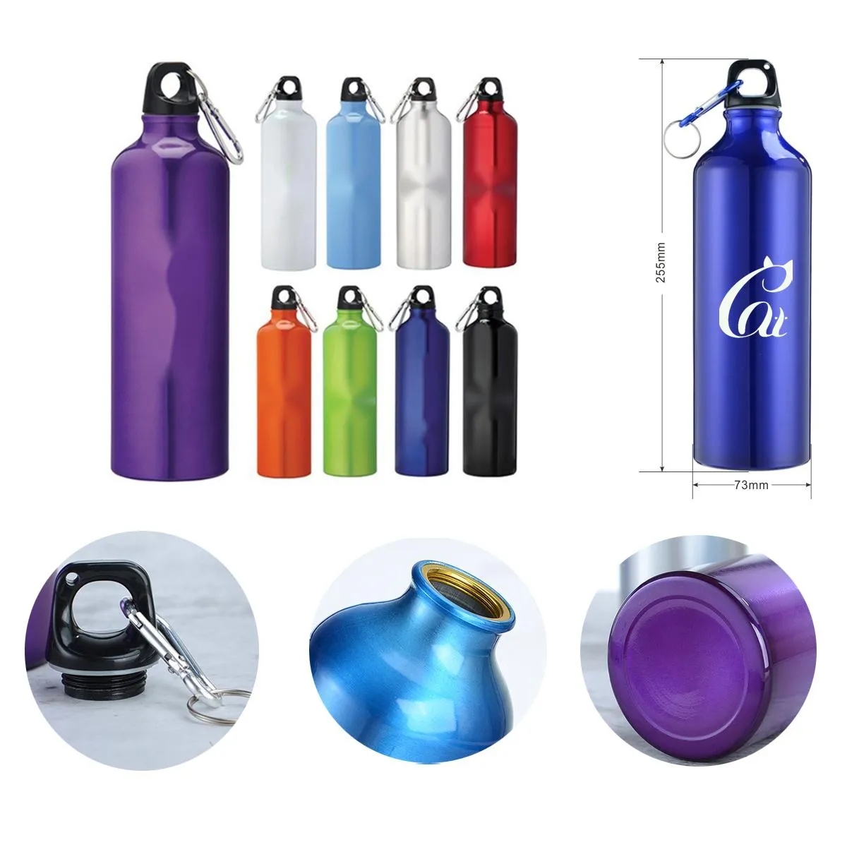 Aluminum Sport Bottle - 25 oz-engraving, custom water bottle with logo imprint 2