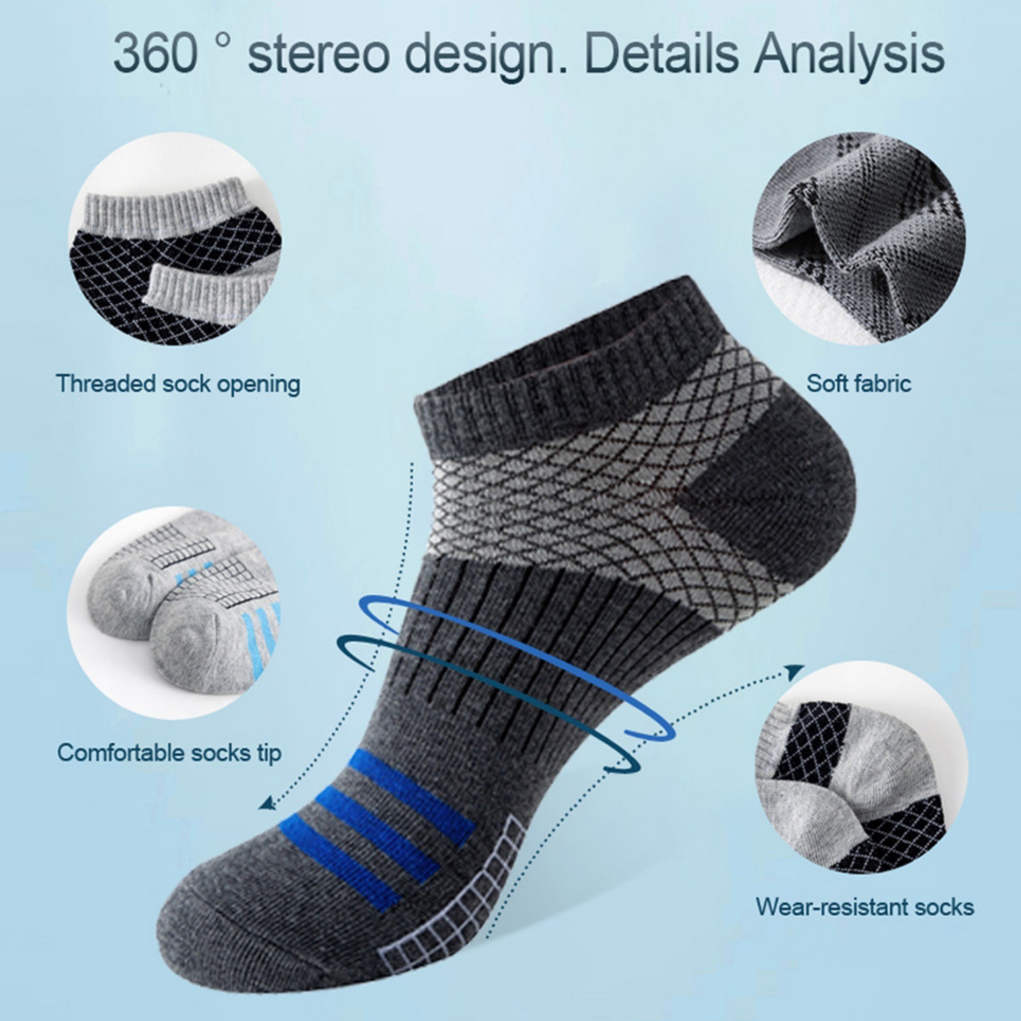 Men's Cotton Sports Socks 4