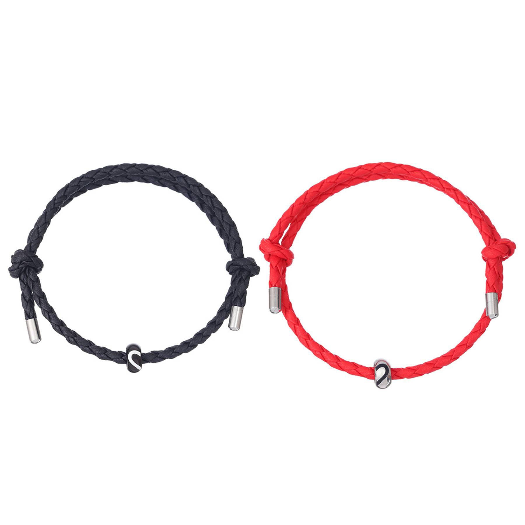 PU woven leather couple bracelet 2
