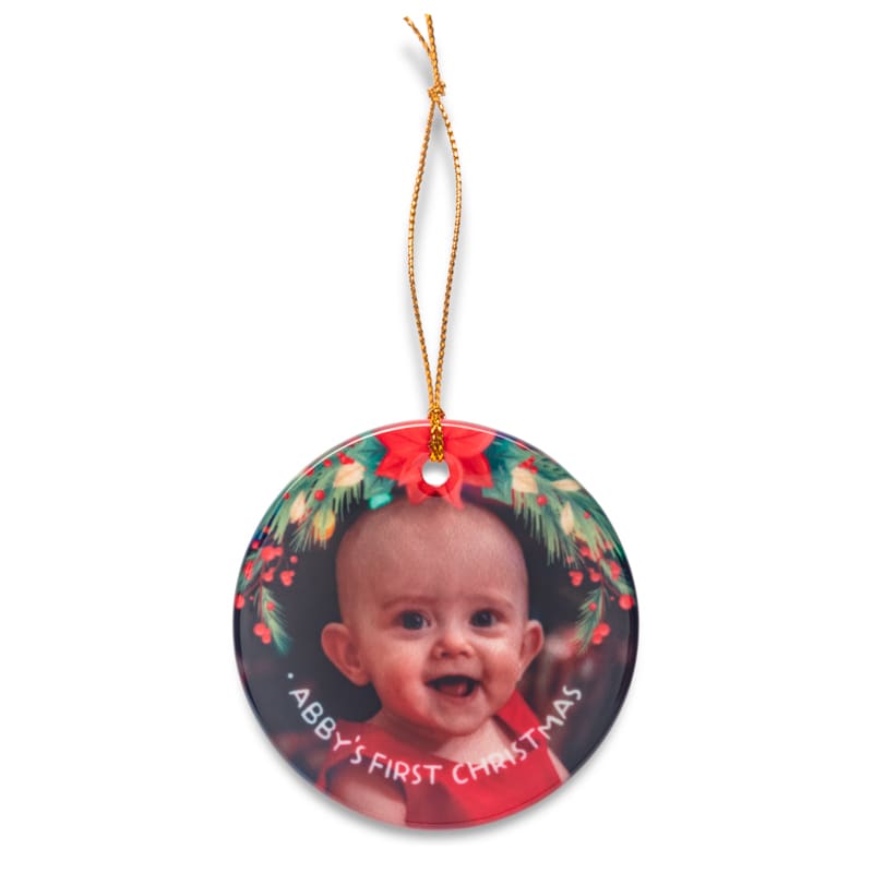 Full Color Ceramic Christmas Ornament 17
