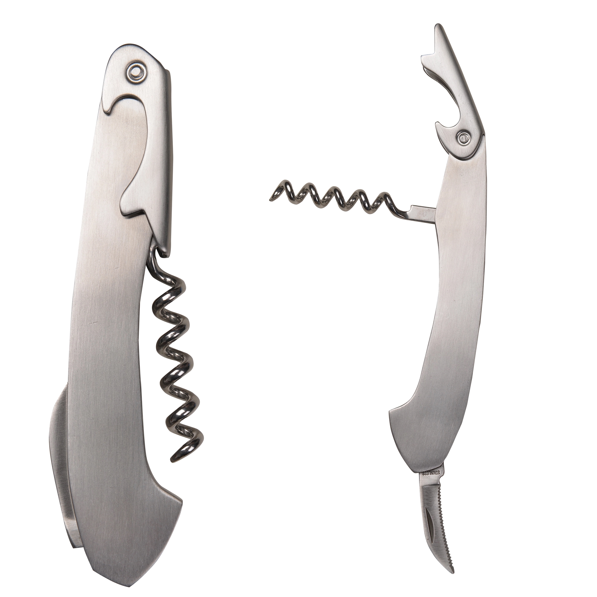 Premium Stainless Steel Wine Opener with Corkscrew & Knife 4