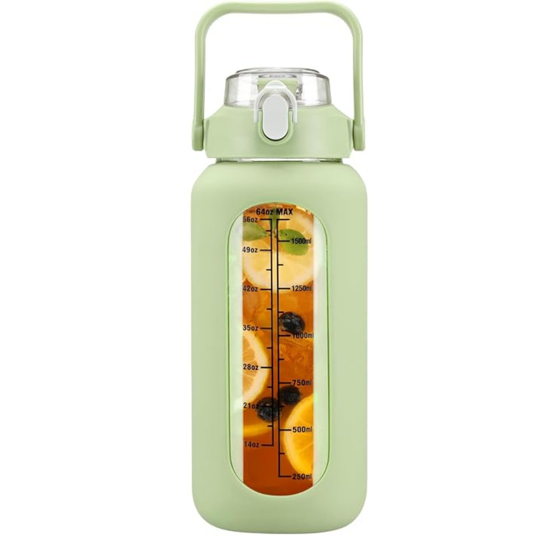 64 oz Glass Graduated Water Bottle 6