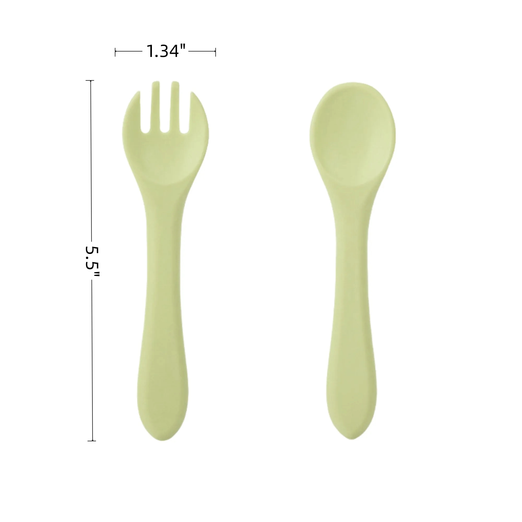 Silicone Fork And Spoon Set 2