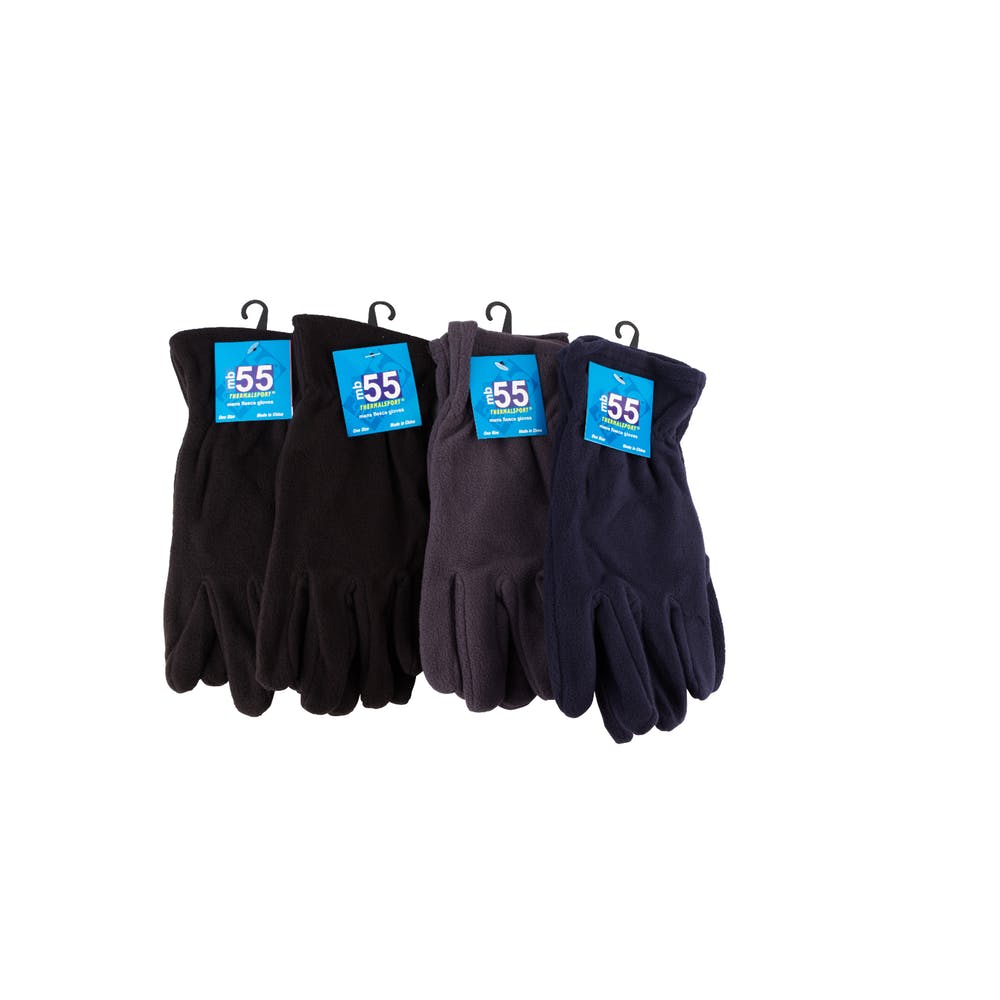 Men's Fleece Gloves - 4 Assorted Colors 2