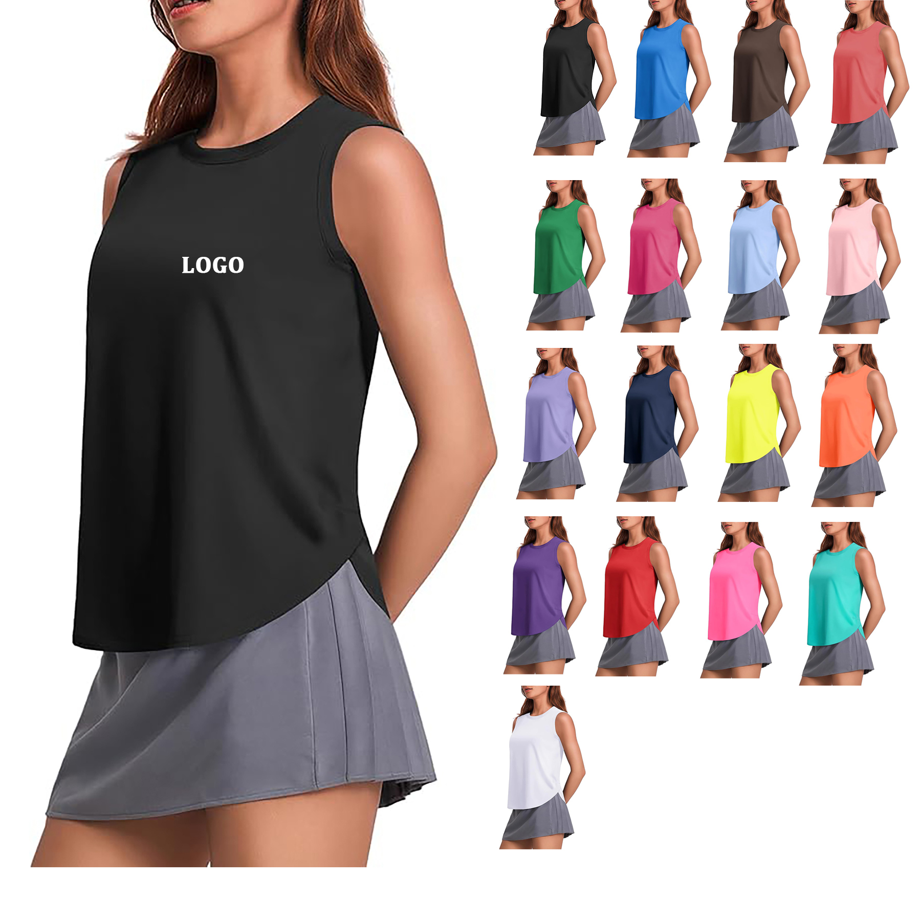 Women's Quick Drying Sleeveless Fitness Shirt 13