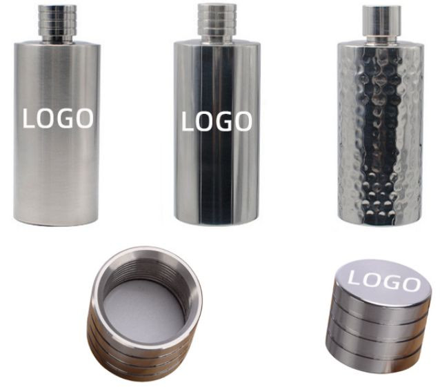 10 oz Cylindrical Stainless Steel Flask 1