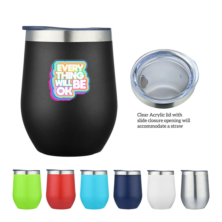 12 oz. Double Wall Stainless Steel Vacuum Wine Cup 3