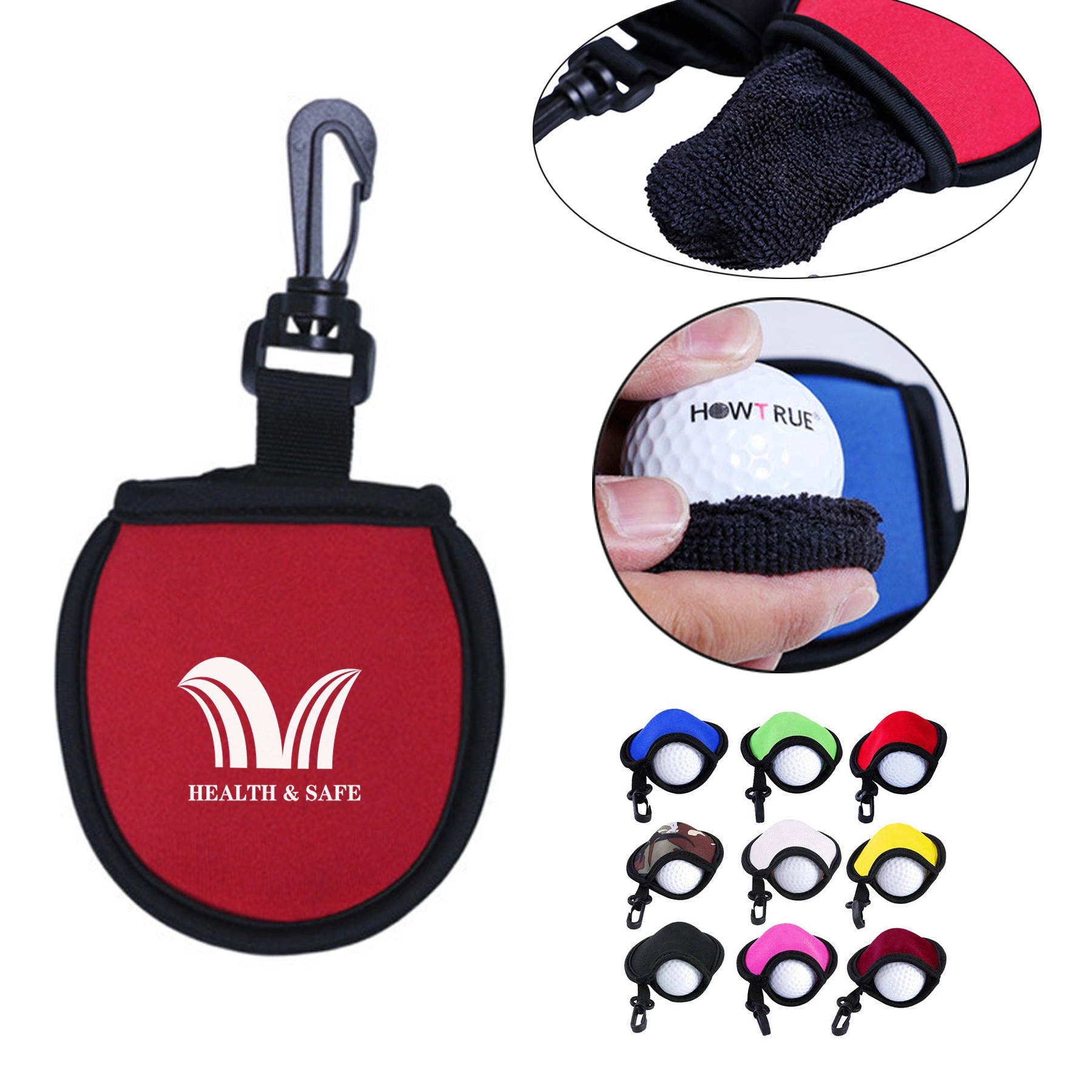 Portable Golf Ball Washer Cleaner Bag 4