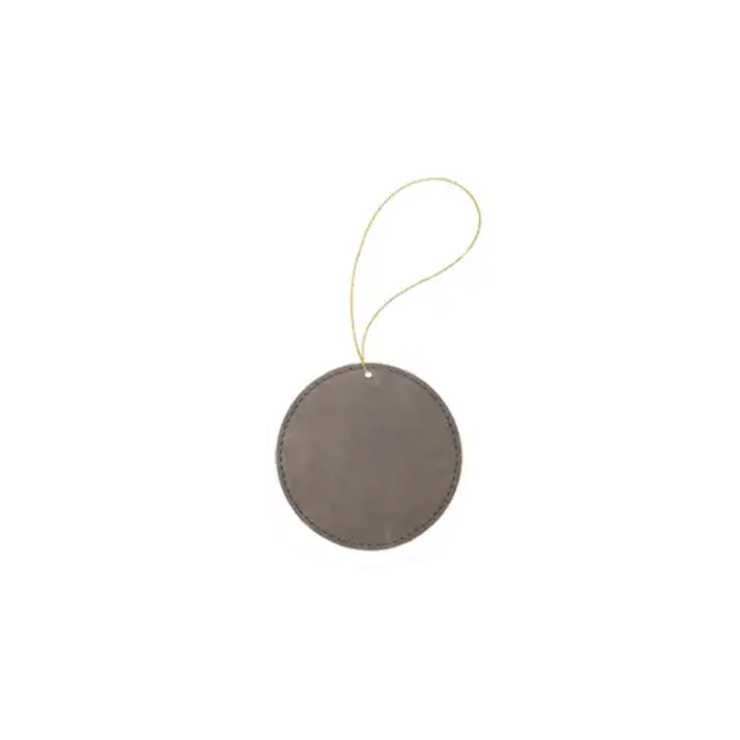 Leatherette Round Ornaments with String 2