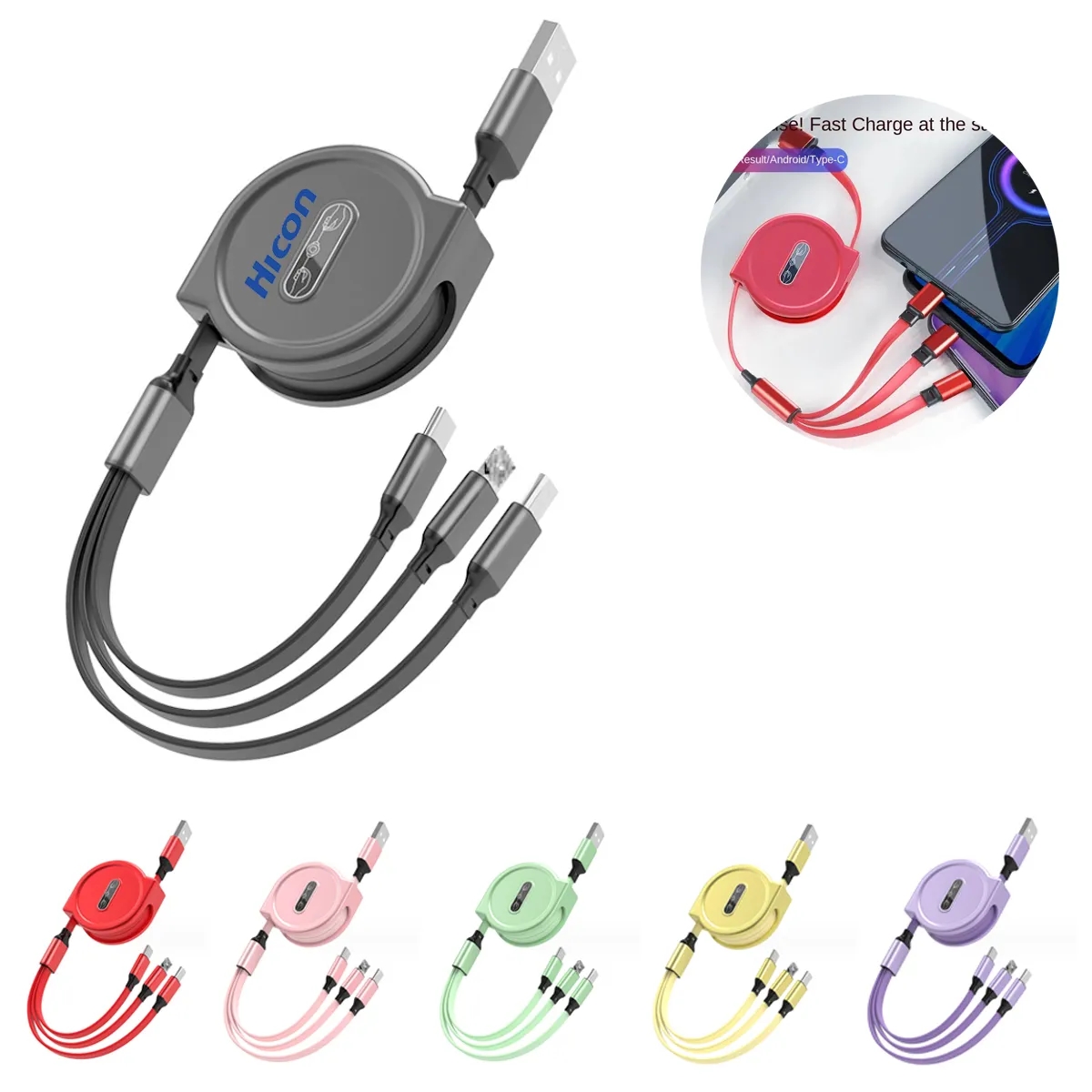 3 In 1 Telescopic Charging Cable 1