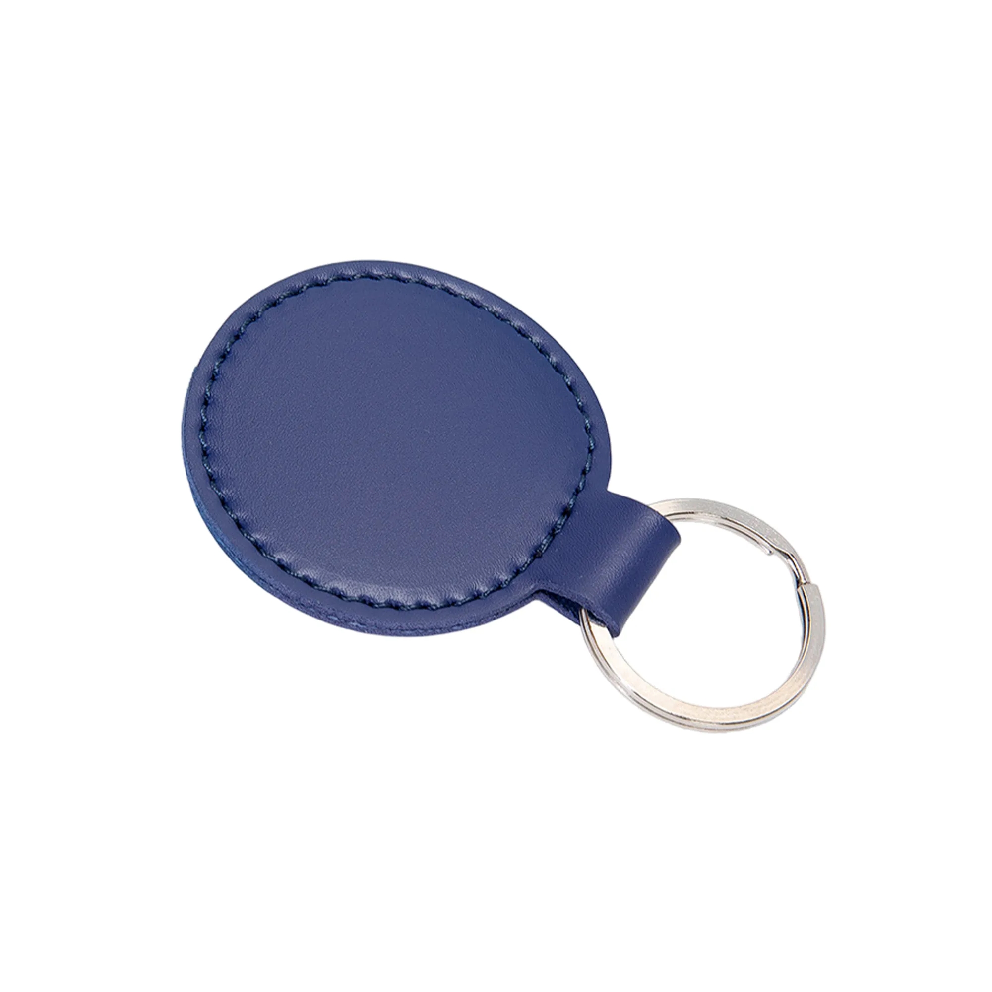 PU Leather Round Keychain with Dual Screw Fastening 7