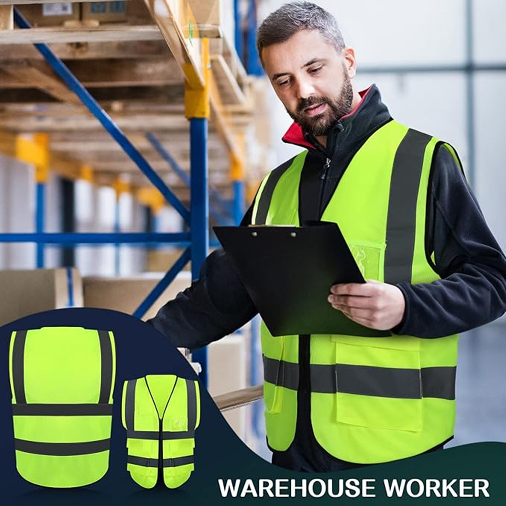 Safety Vest With Reflective Strips 5
