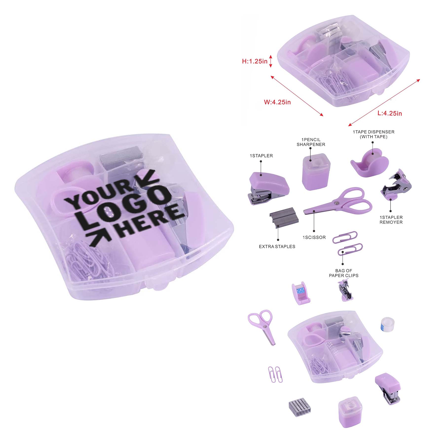 Purple Mini Office Supply Kits 2