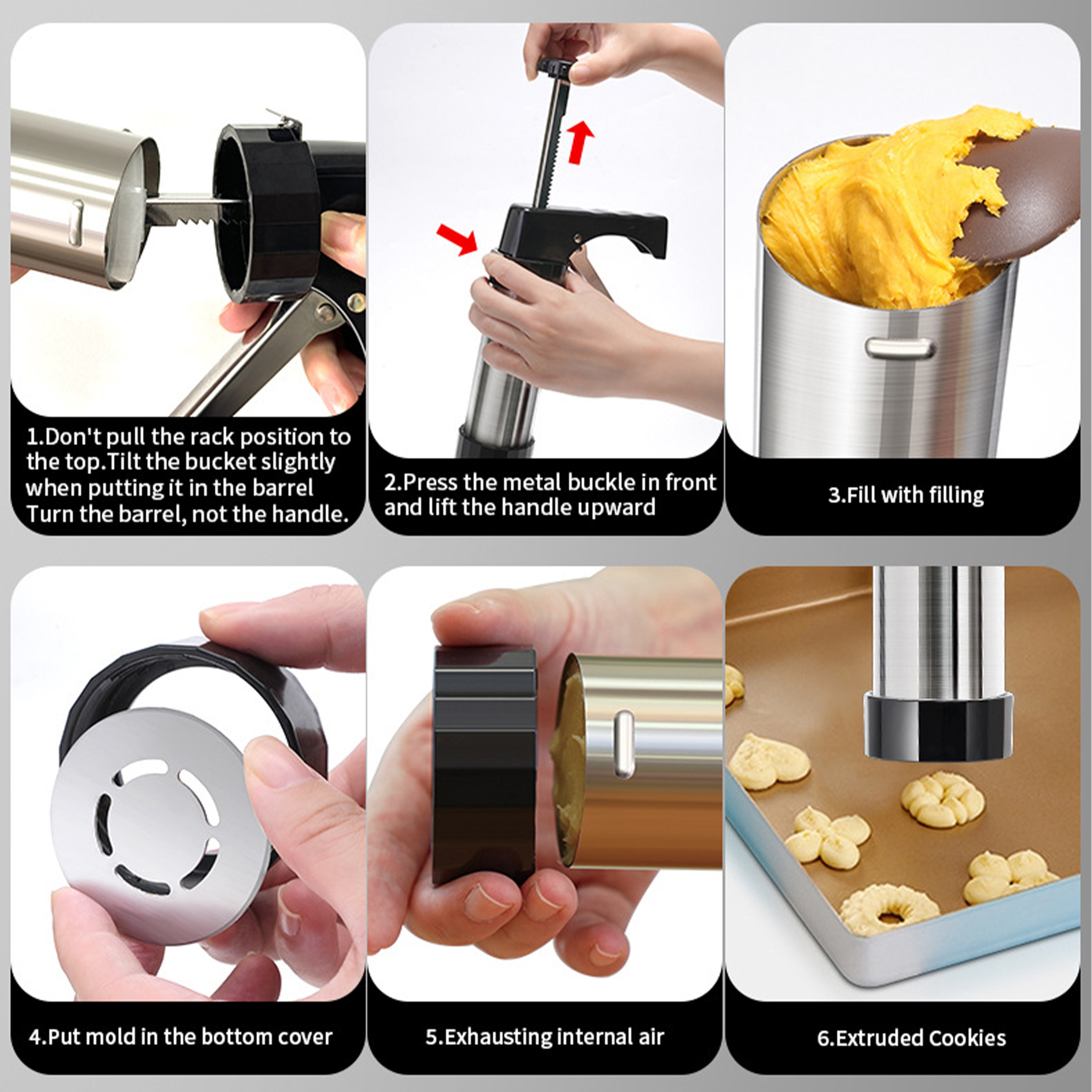 Stainless Steel Cookie Butter Piping Baking Tool 3